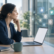 Conceptual scene illustrating how law firm reviews may shape AI search descriptions